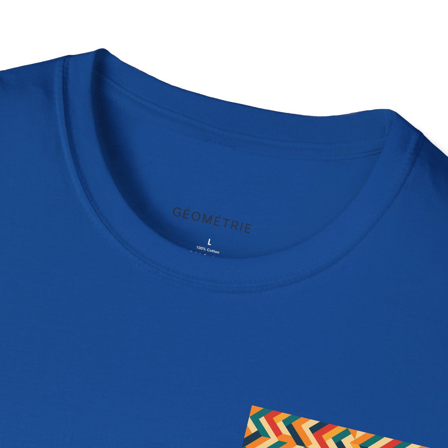 Geometric Pattern Unisex Softstyle T-Shirt, Casual Wear, Gift for Him/Her, Summer Fashion, Art-Inspired Tee