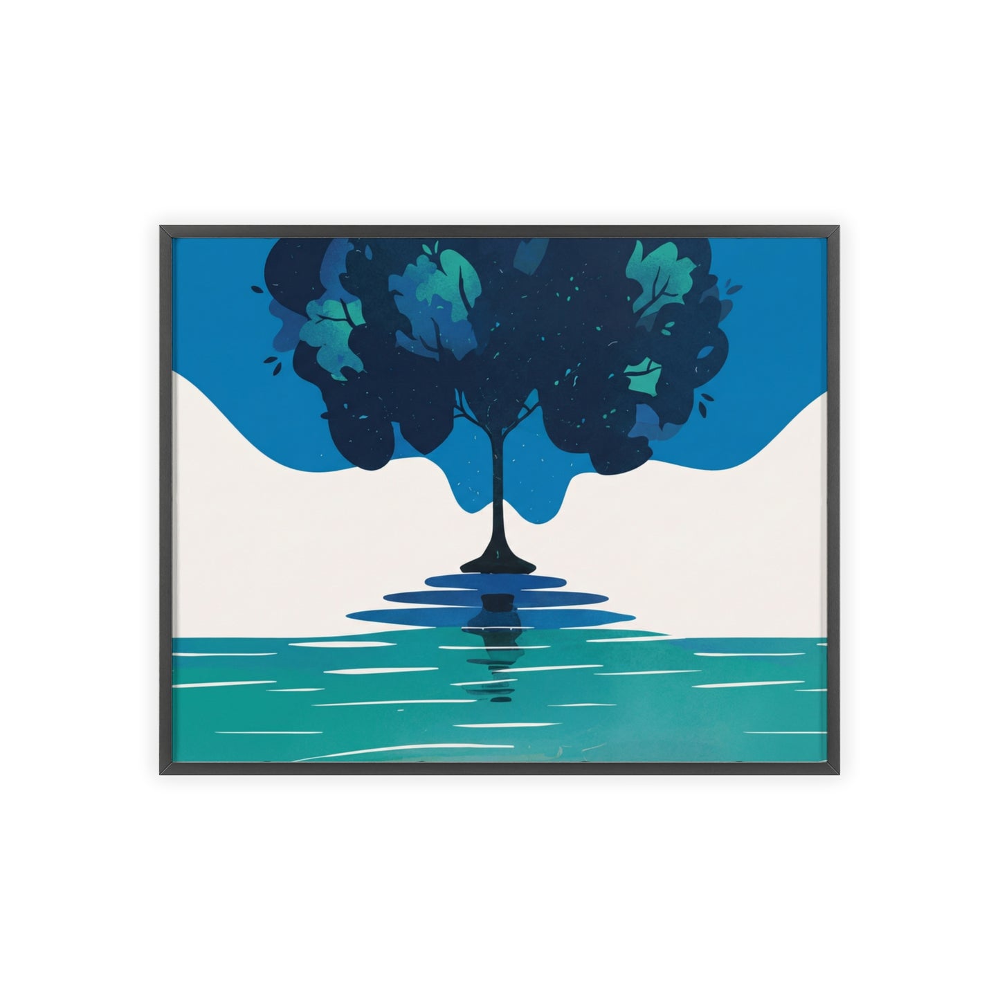 River Tree Wood Framed Posters