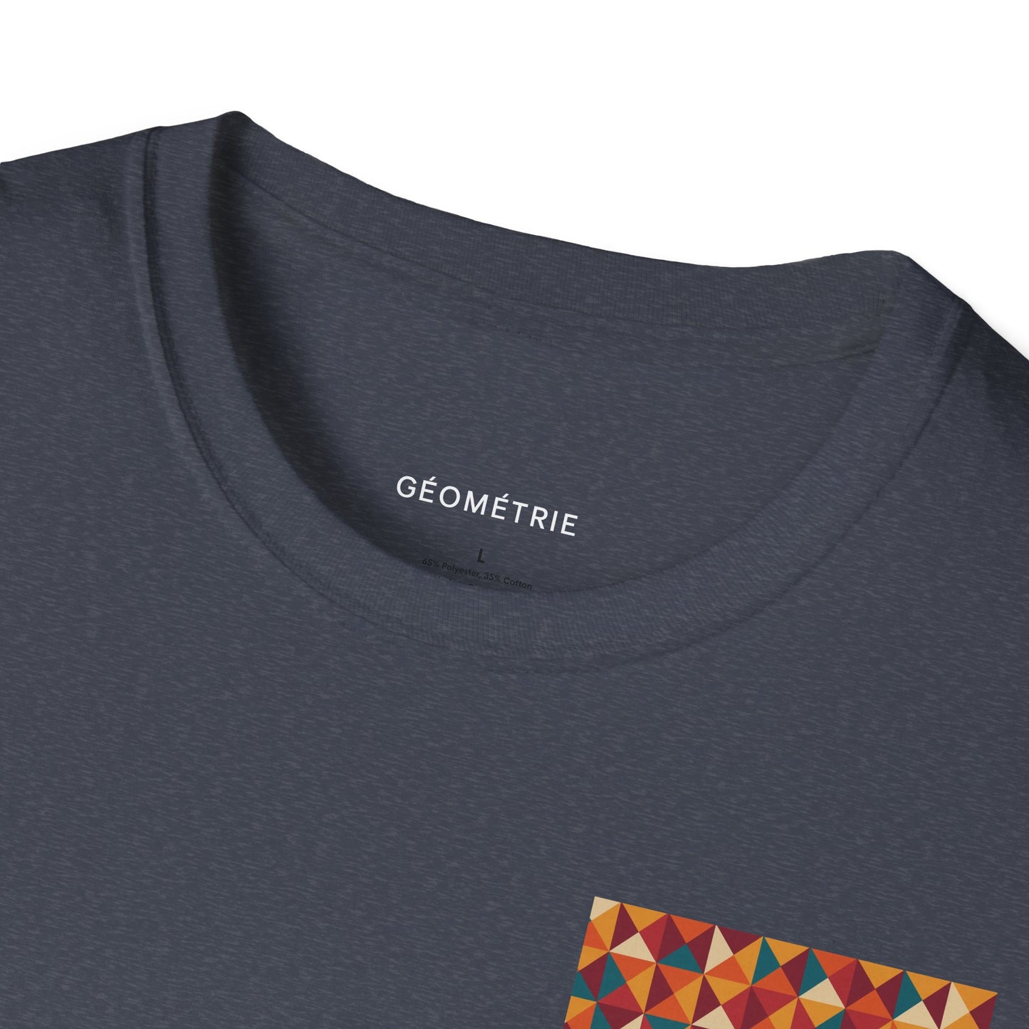 Geo Pattern Unisex Softstyle T-Shirt | Casual Everyday Tee, Graphic Shirt, Gift for Him/Her, Trendy Wear, Artsy Style (Tee - Pattern 0c)