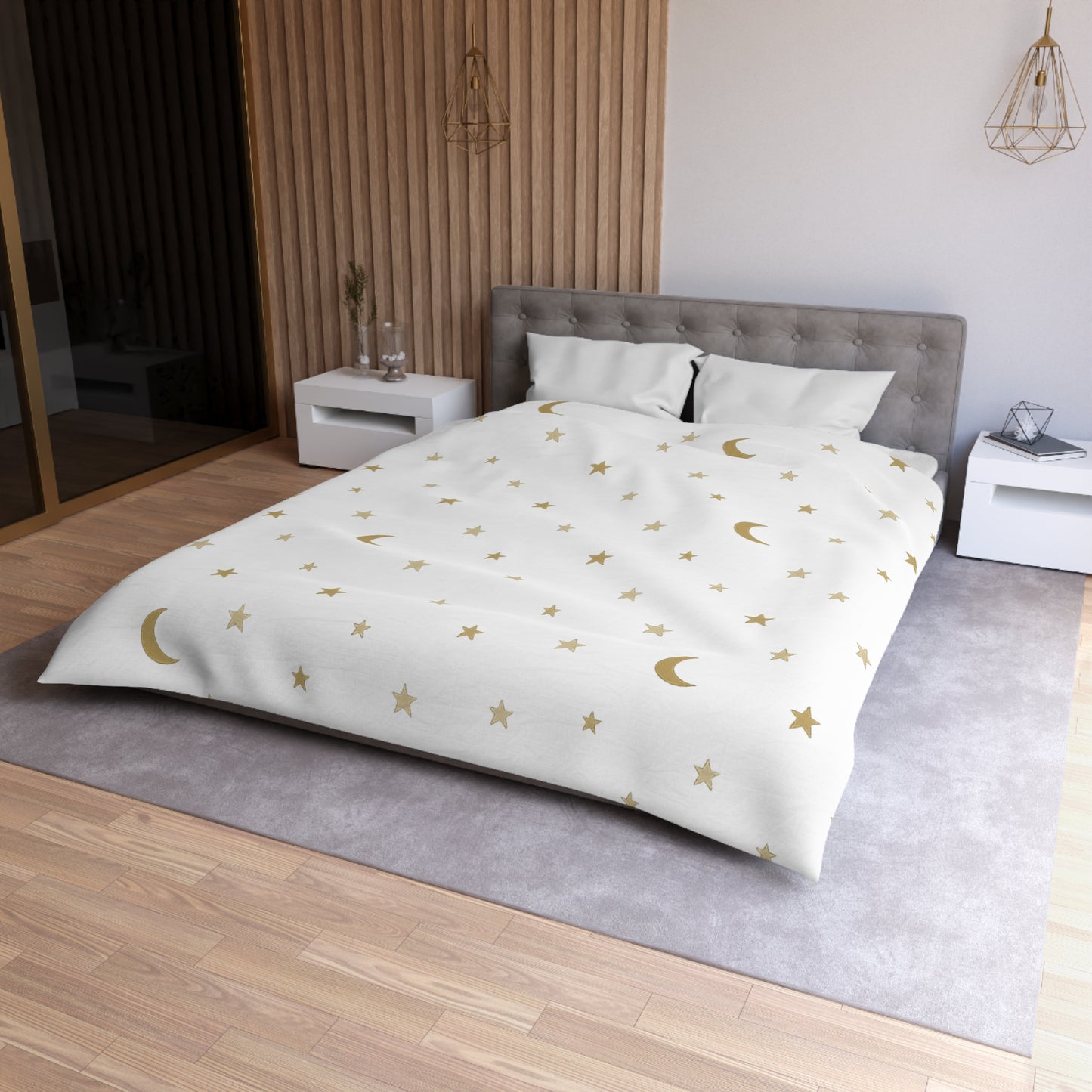 Starry Night Elegance Microfiber Duvet Cover