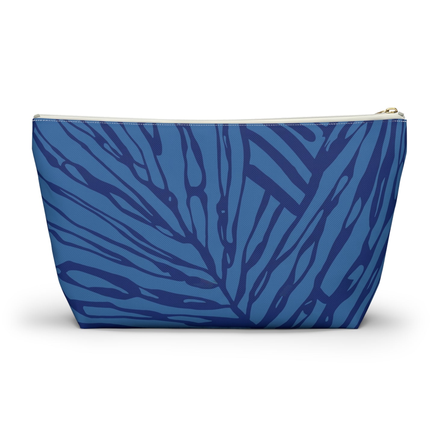 Indigo Foliage Accessory Pouch with T-bottom