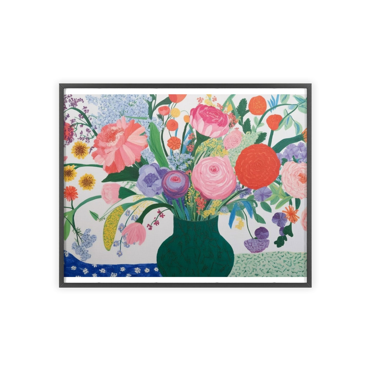 Garden Vase Wood Framed Posters