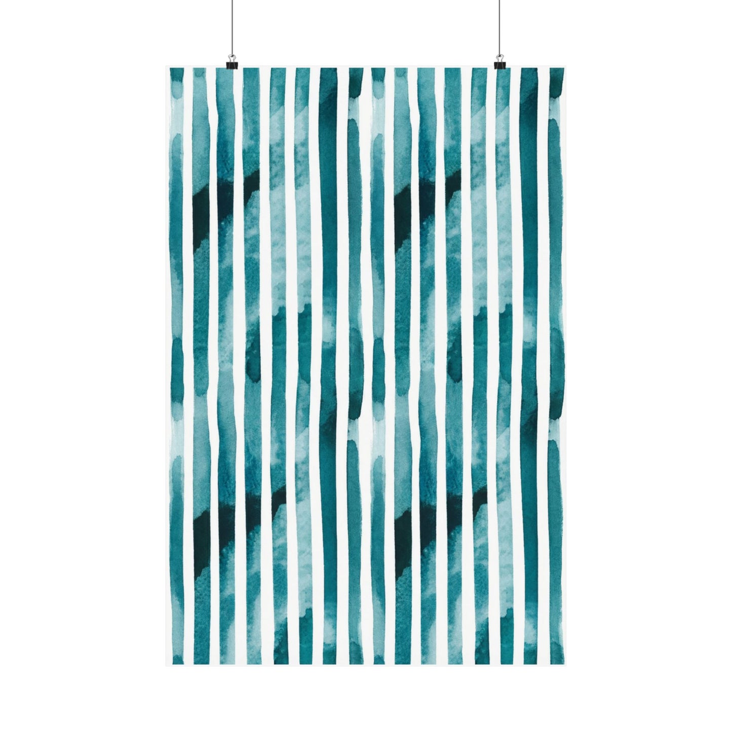 Teal Thread Art Poster