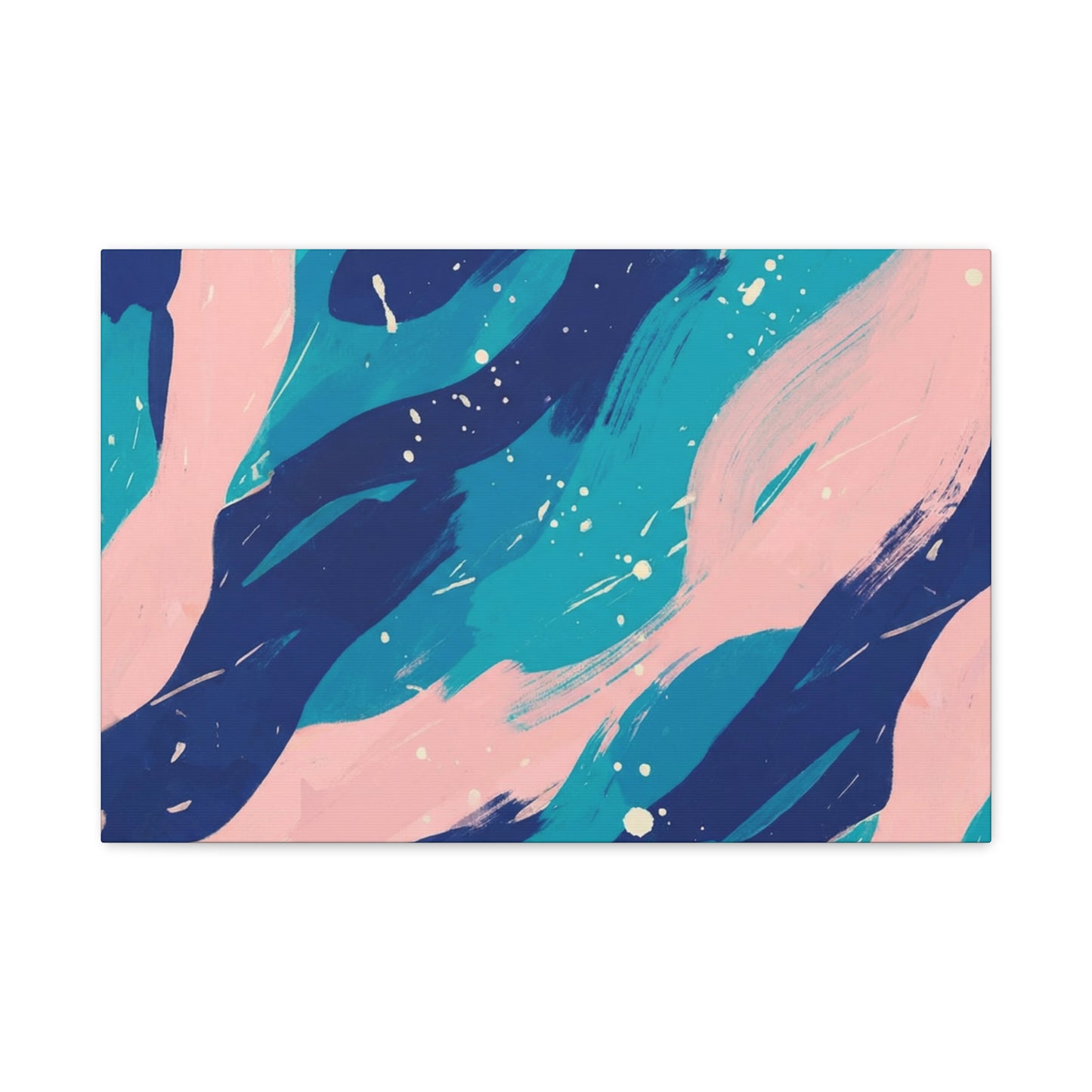 Blush Current Stretched Canvas Wall Art