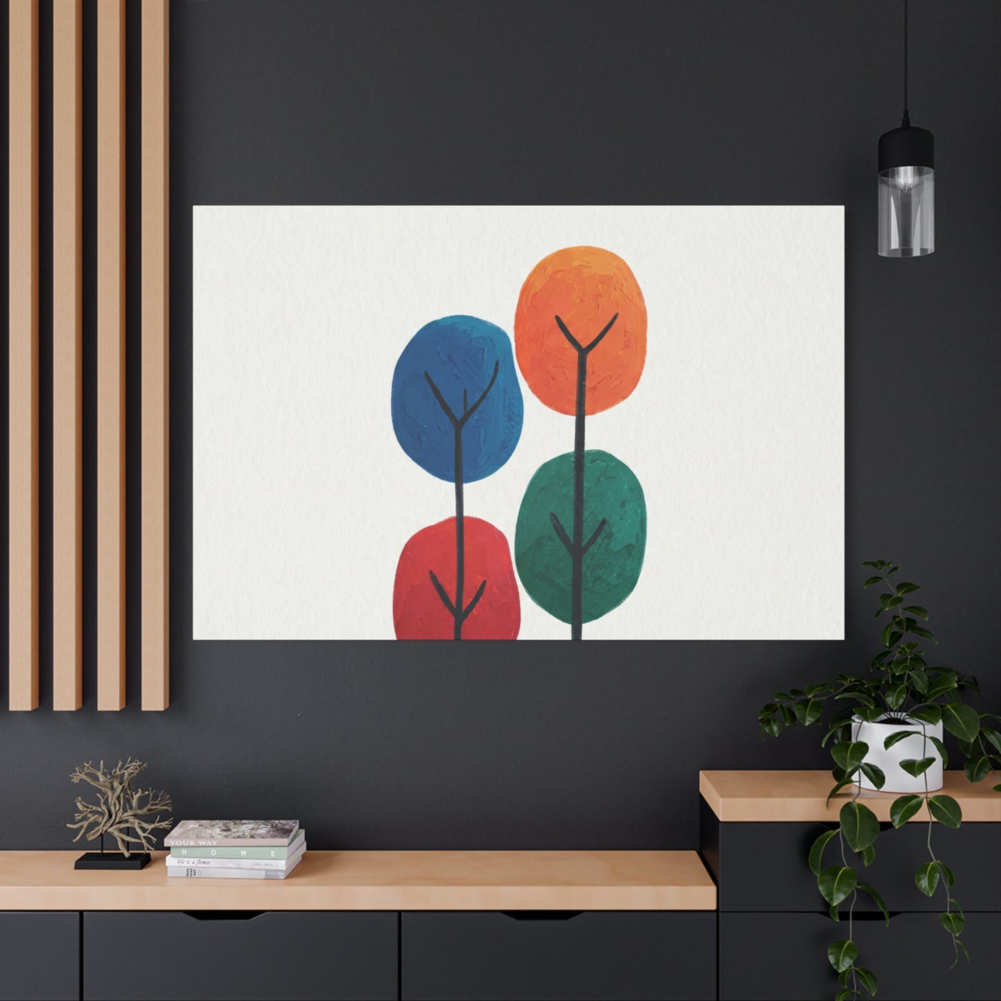 Colour Grove Stretched Canvas Wall Art