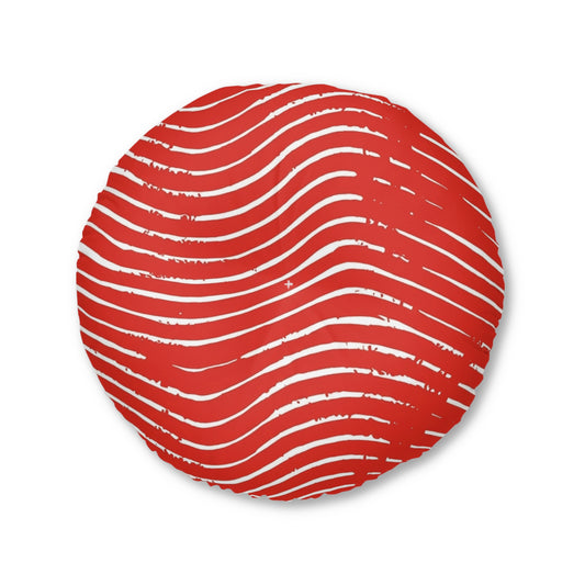 Scarlet Tide Tufted Floor Pillow