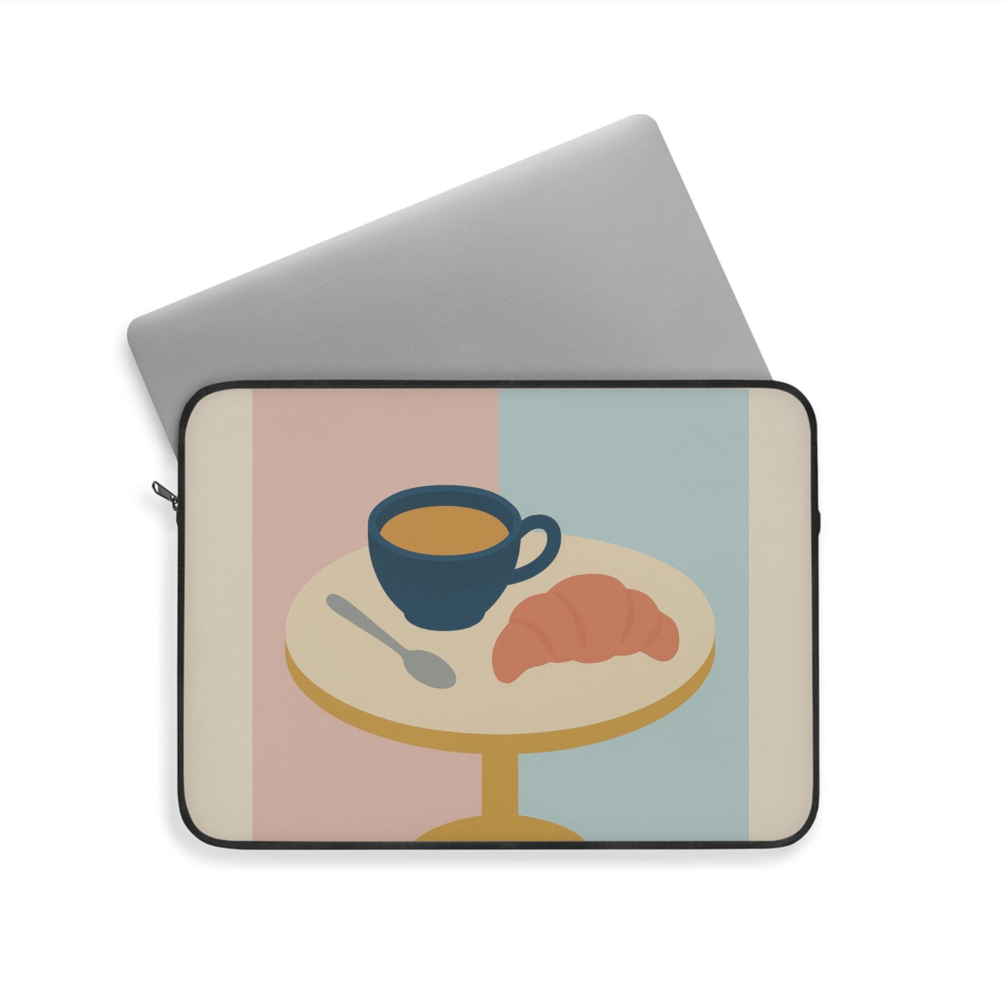 Minimalist Breakfast Scene Laptop Sleeve