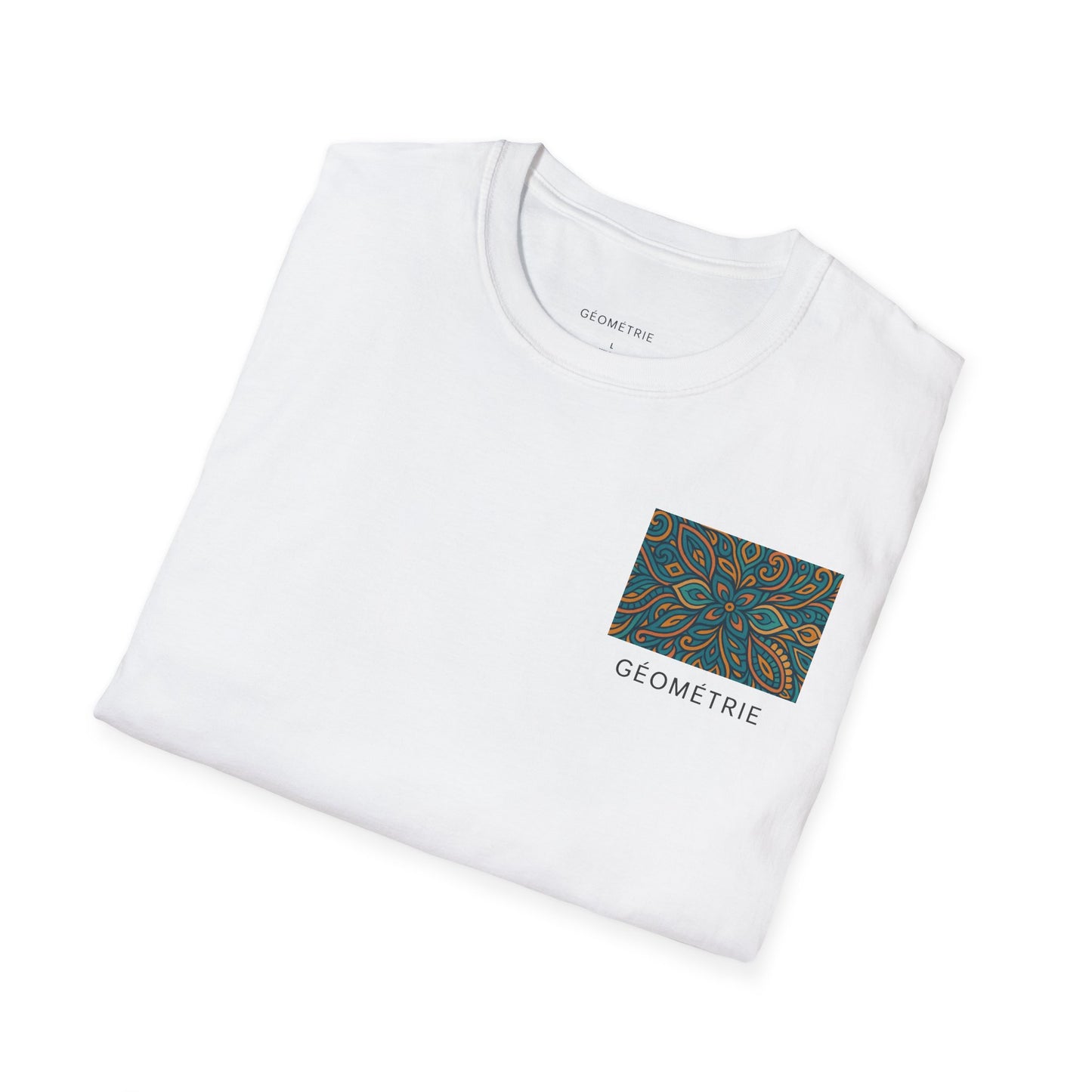 Geo Pattern Unisex Softstyle T-Shirt | Casual Everyday Tee, Graphic Shirt, Gift for Him/Her, Trendy Wear, Artsy Style (Pattern 04)