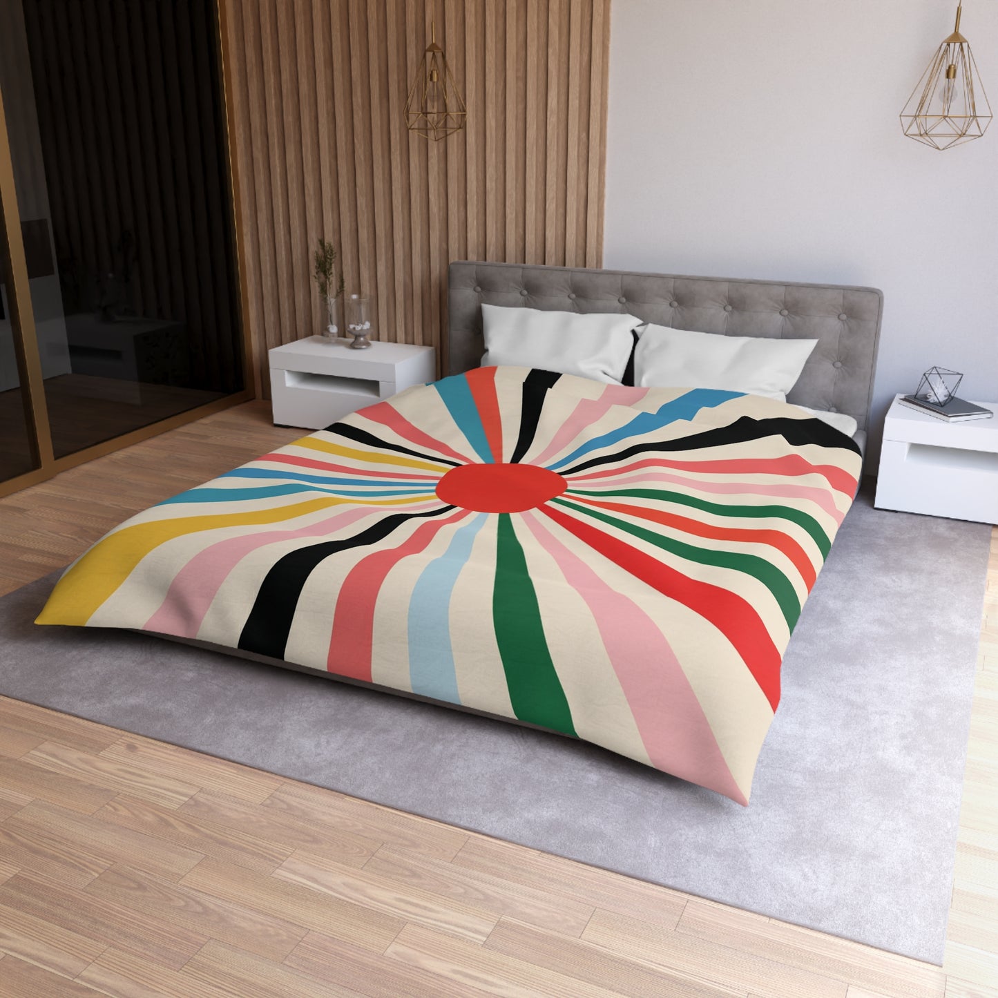 Festival Rays Microfiber Duvet Cover