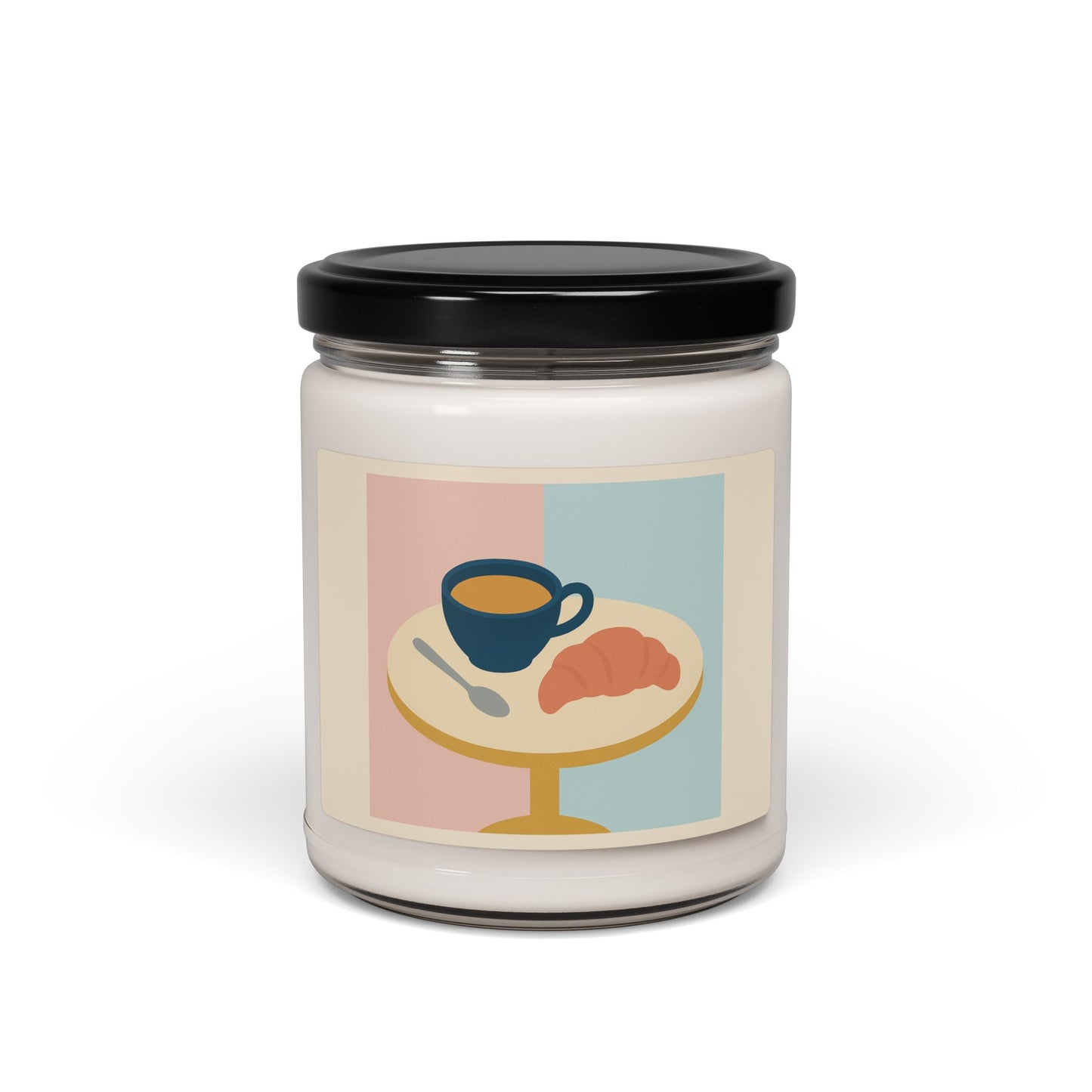 Minimalist Breakfast Scene Soy Candle