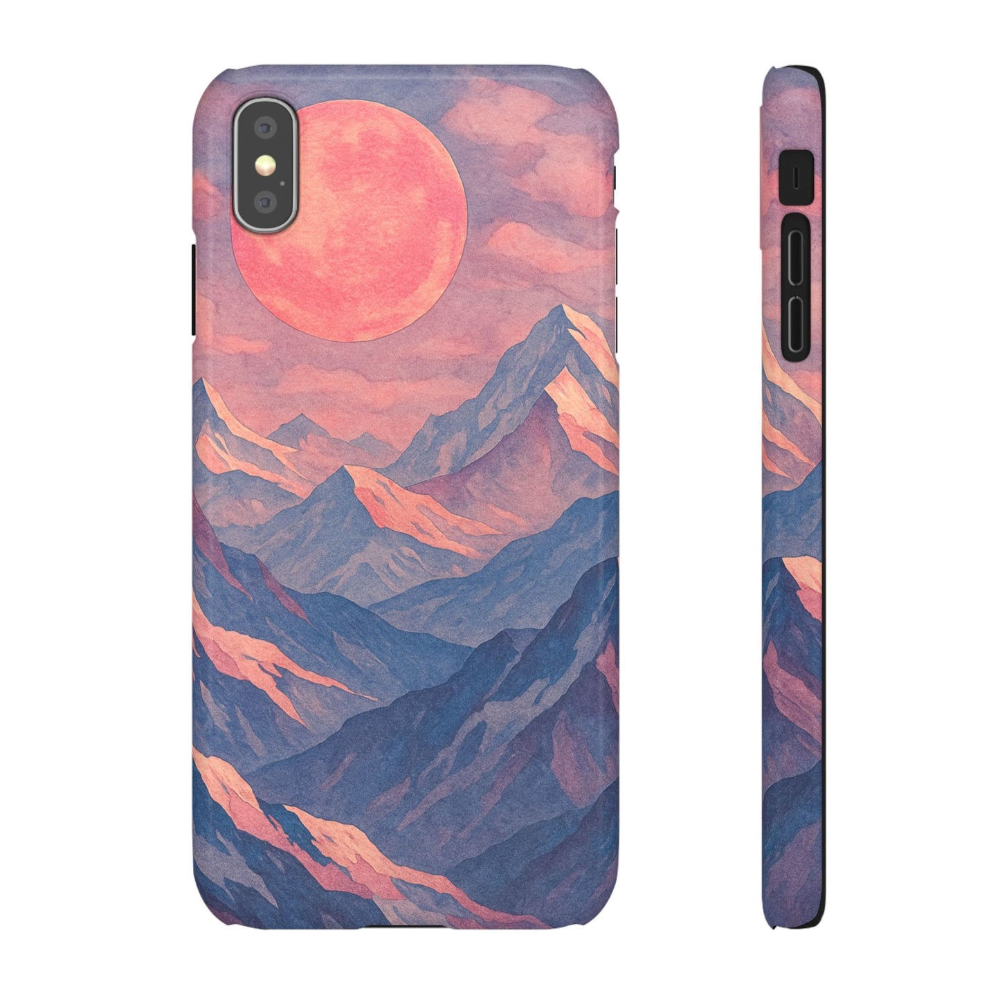 Majestic Pink Moon Snap Phone Case