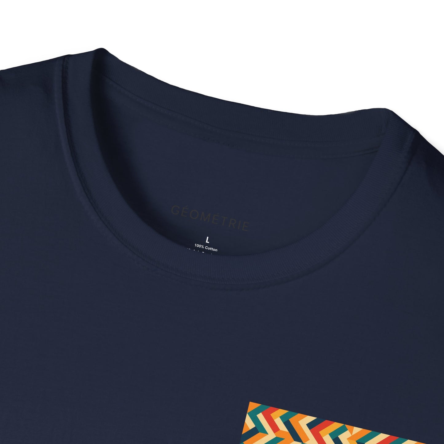 Geometric Pattern Unisex Softstyle T-Shirt, Casual Wear, Gift for Him/Her, Summer Fashion, Art-Inspired Tee
