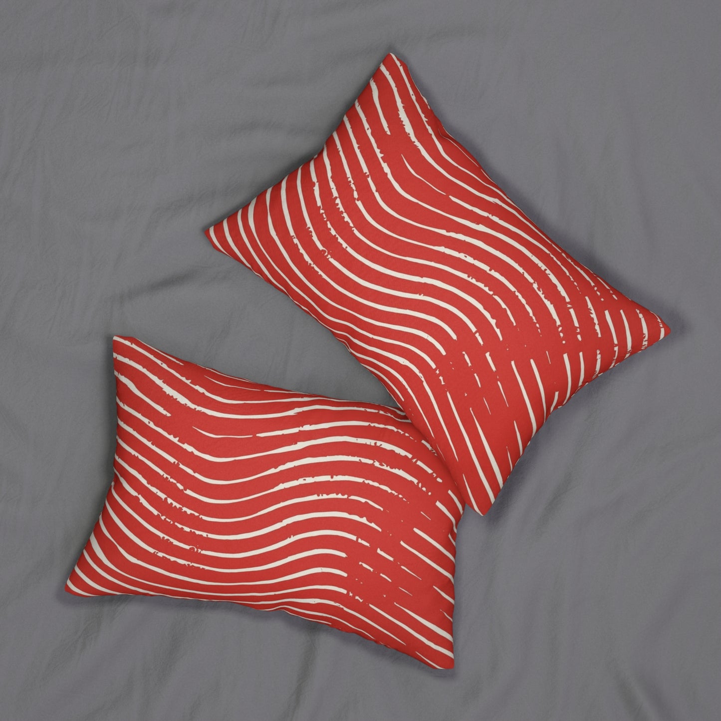Scarlet Tide Rectangular Throw Pillow