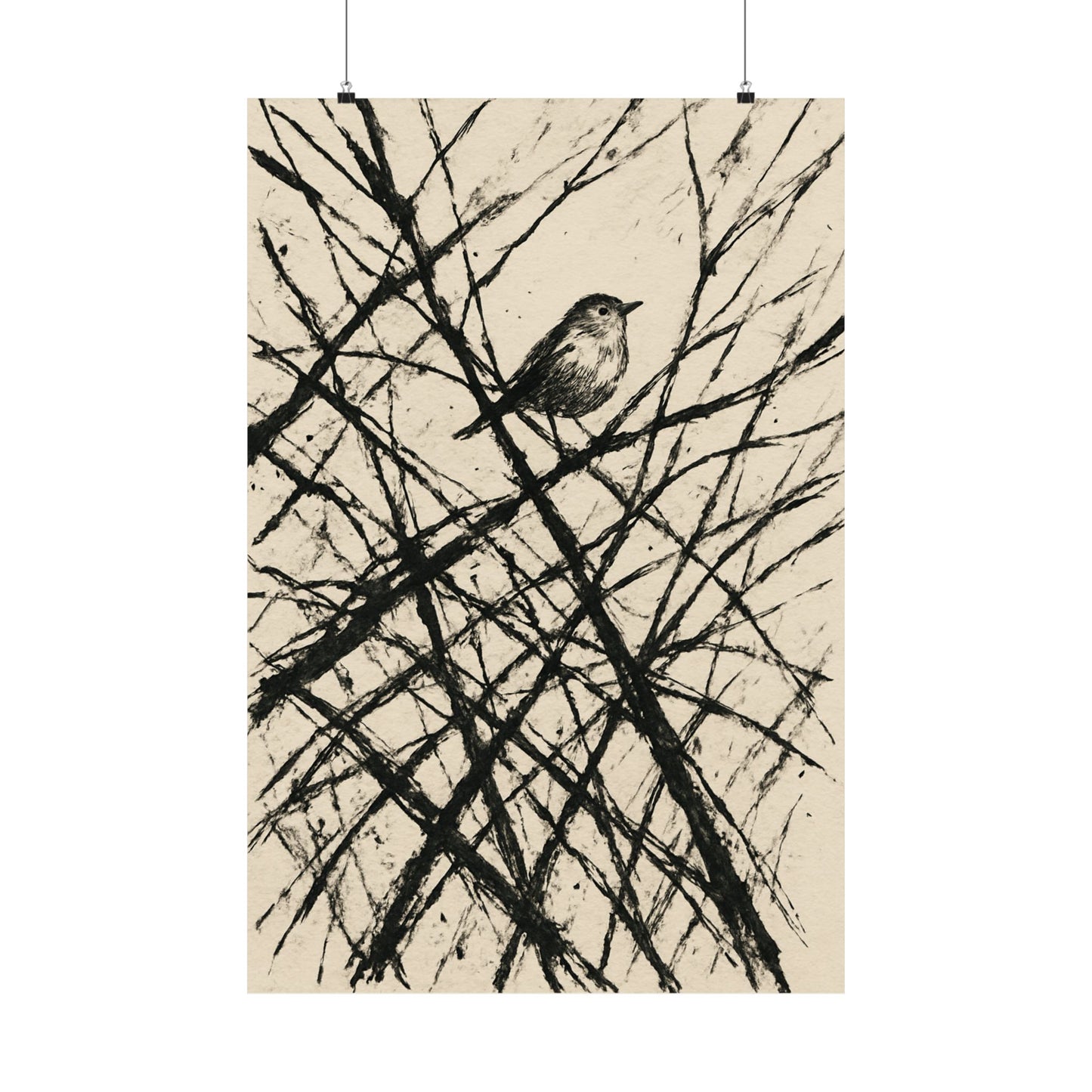 Winter Perch Art Poster