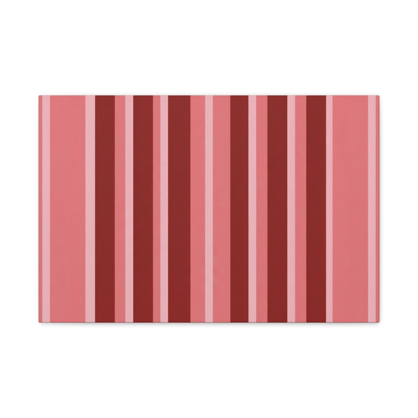 Raspberry Pinstripe Stretched Canvas Wall Art