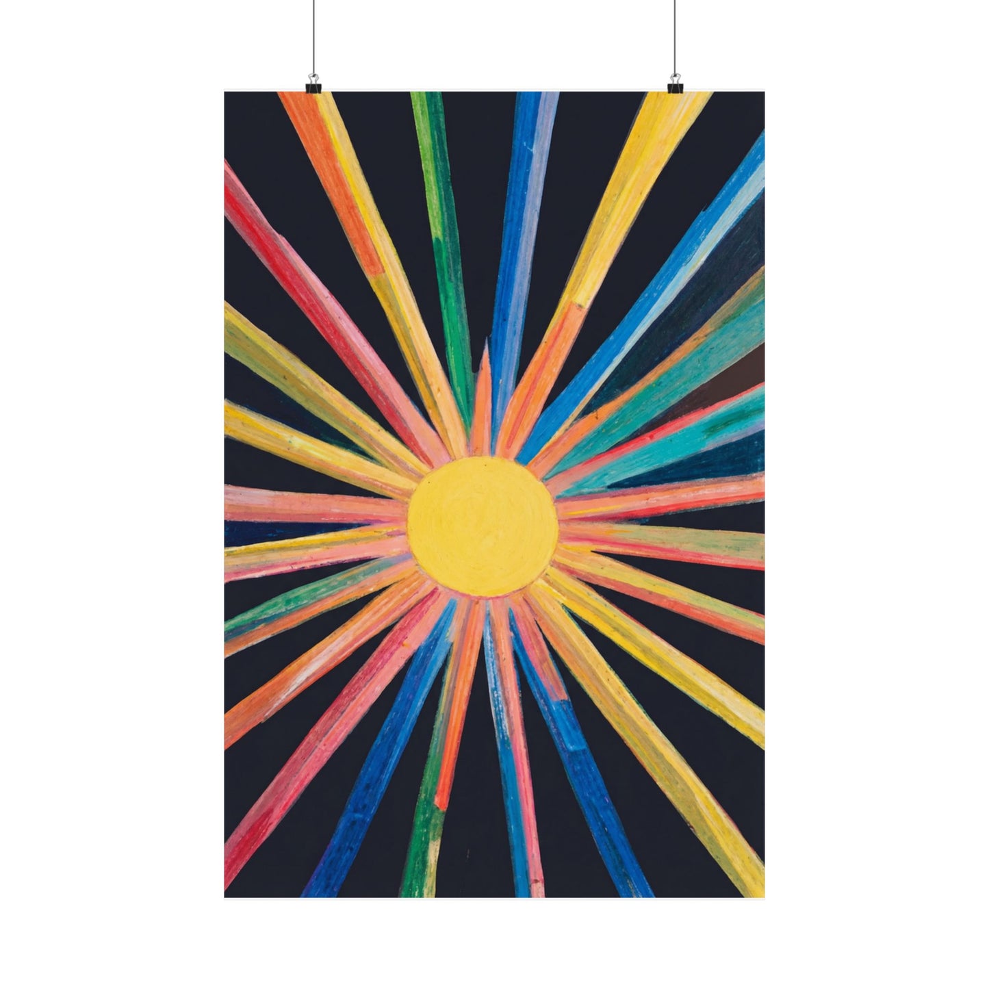 Midnight Sunburst Art Poster