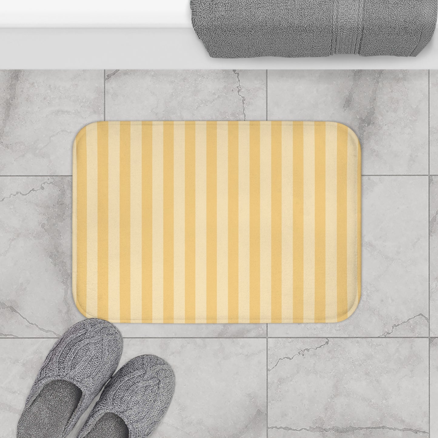 Buttercup Stripe Bath Mat