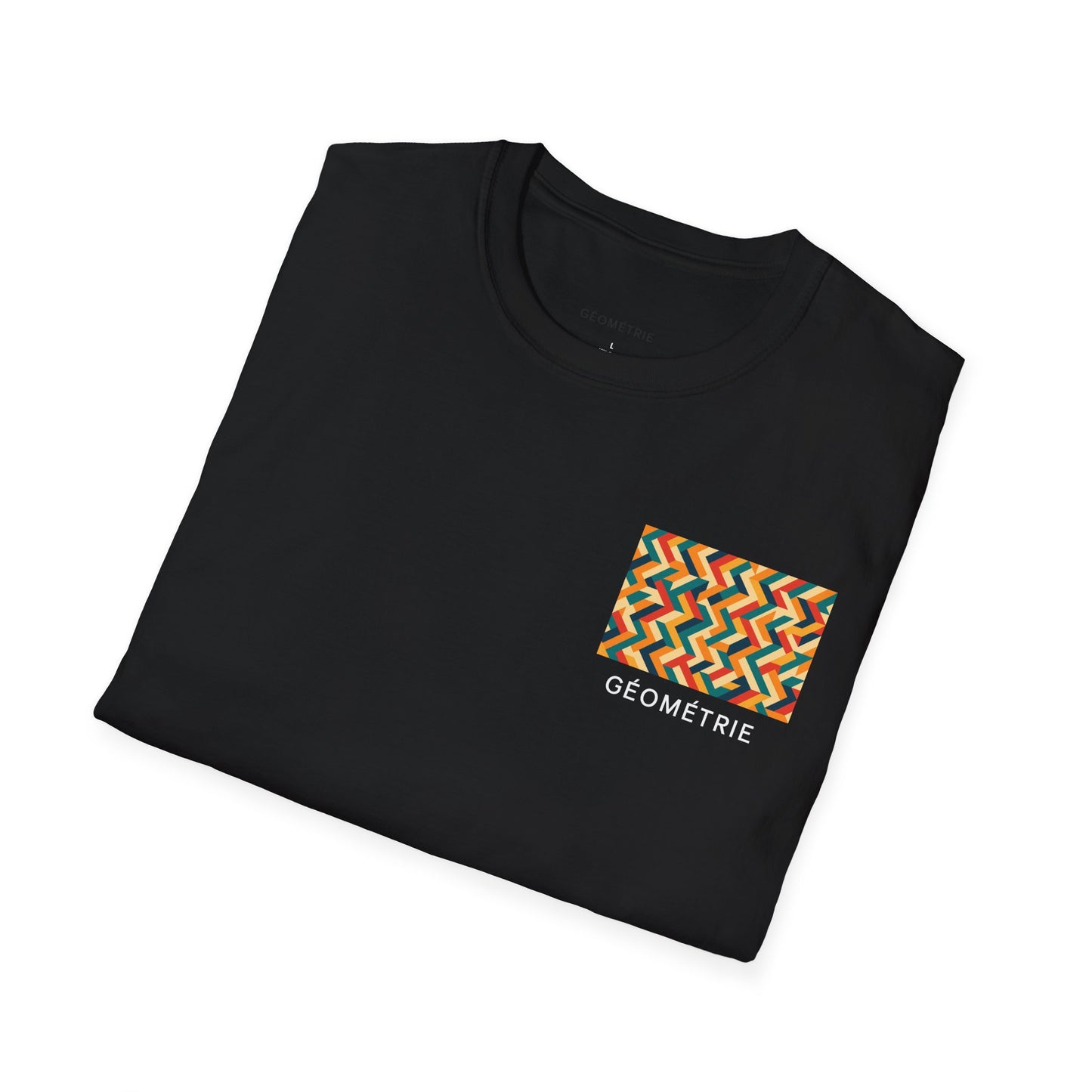 Geometric Pattern Unisex Softstyle T-Shirt, Casual Wear, Gift for Him/Her, Summer Fashion, Art-Inspired Tee