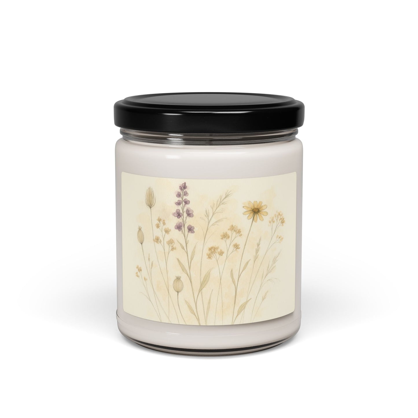 Wildflower Watercolor Elegance Soy Candle