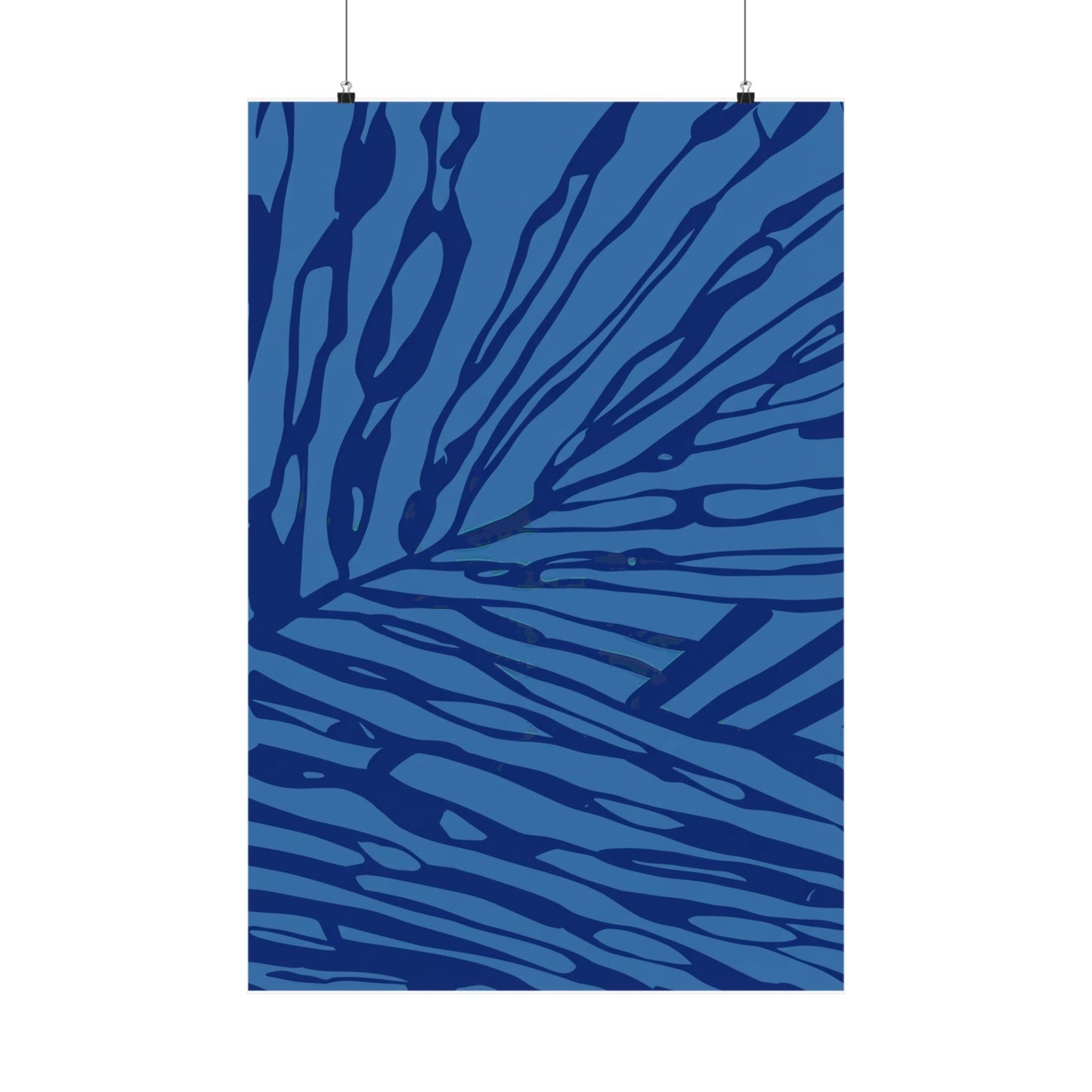 Indigo Foliage Art Poster