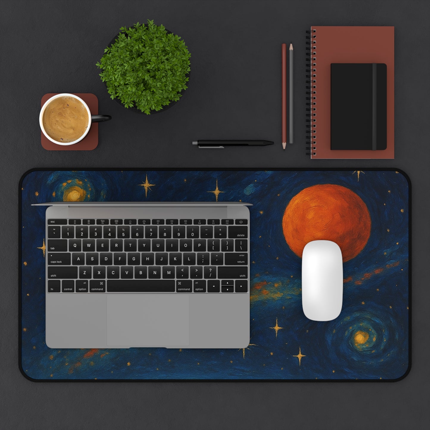 Cosmic Night Sky Desk Mat