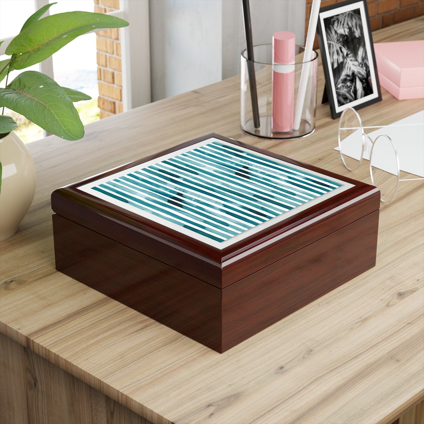 Teal Thread Jewelry Box