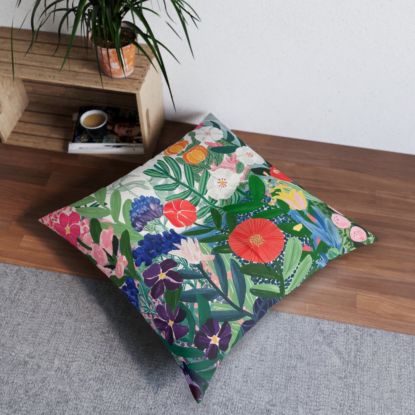 Square Tufted Floor Pillow