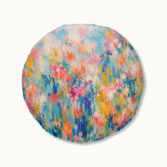 Chromatic Meadow Tufted Floor Pillow