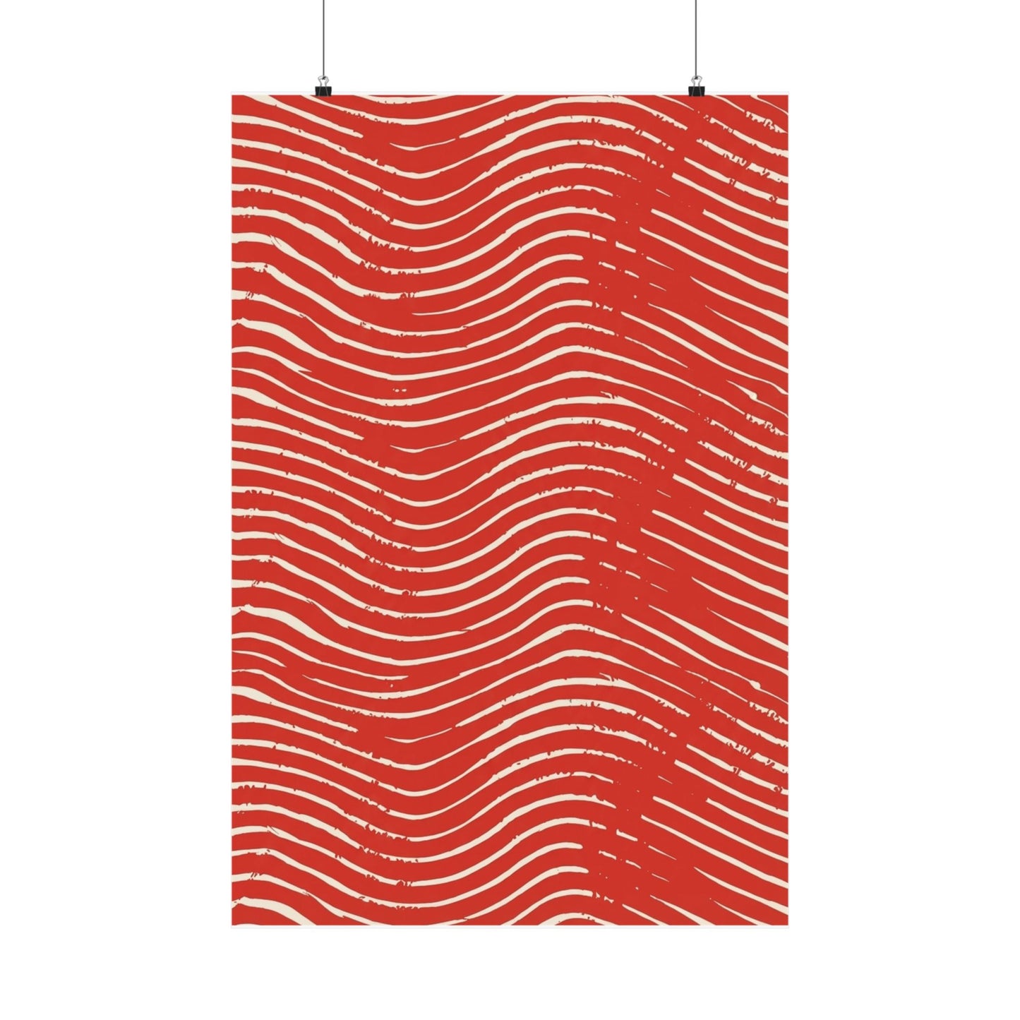 Red Ripples Scarlet Tide Art Poster