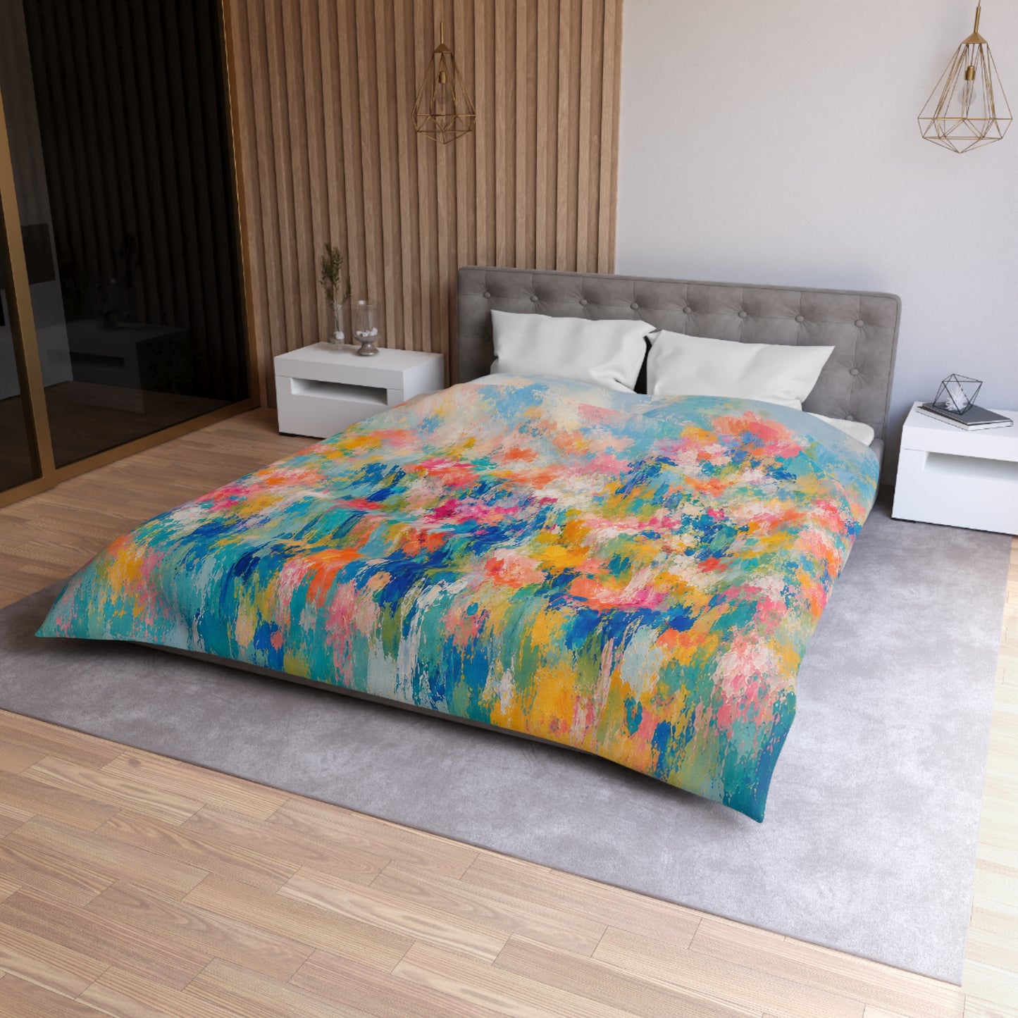 Chromatic Meadow Microfiber Duvet Cover