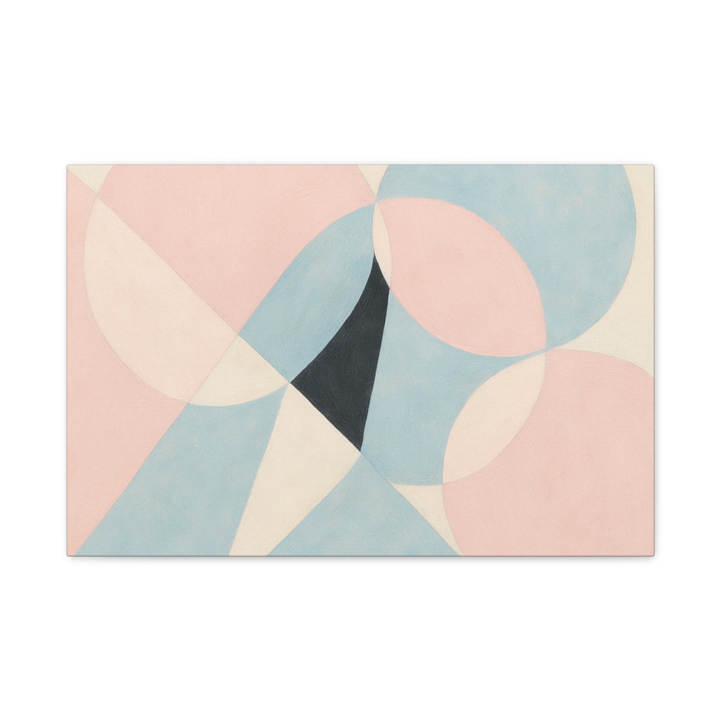Pastel Geometric Elegance Stretched Canvas Wall Art