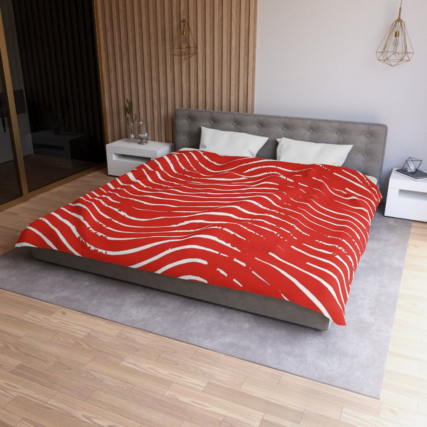 Scarlet Tide Microfiber Duvet Cover