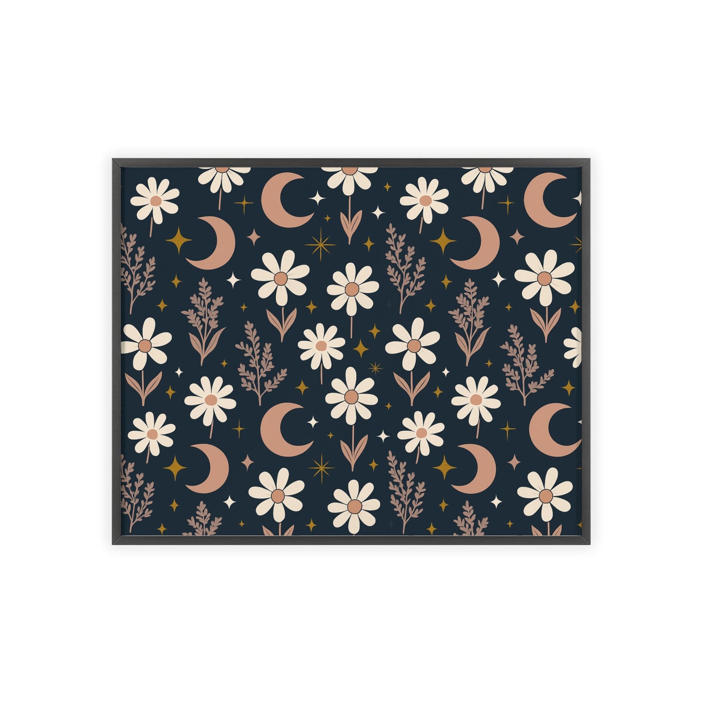 Moonflower Wood Framed Posters