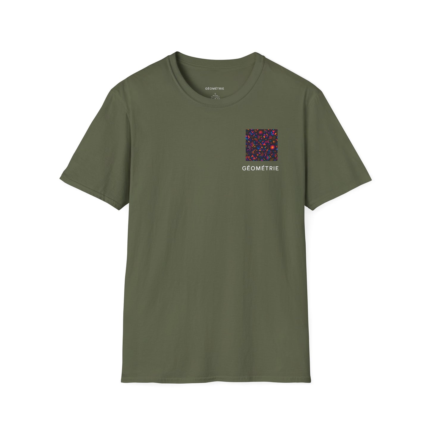 Geo Pattern Unisex Softstyle T-Shirt | Casual Everyday Tee, Graphic Shirt, Gift for Him/Her, Trendy Wear, Artsy Style (Pattern 05)
