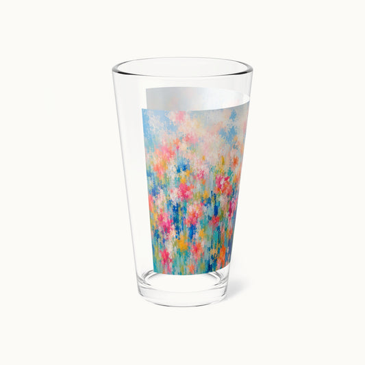 Chromatic Meadow Tall Mixing Glass 16oz