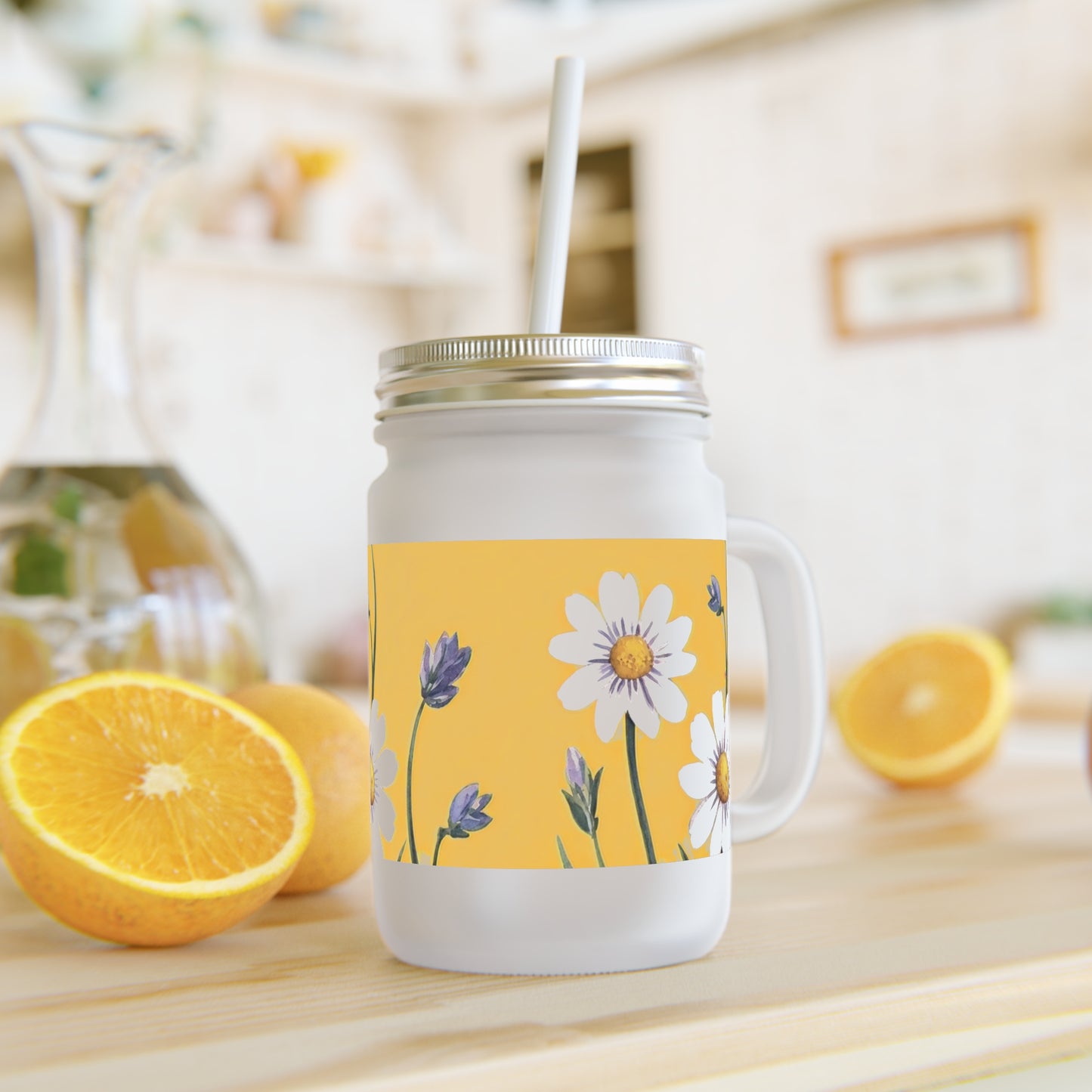 Spring Daisies Mason Jar Tumbler