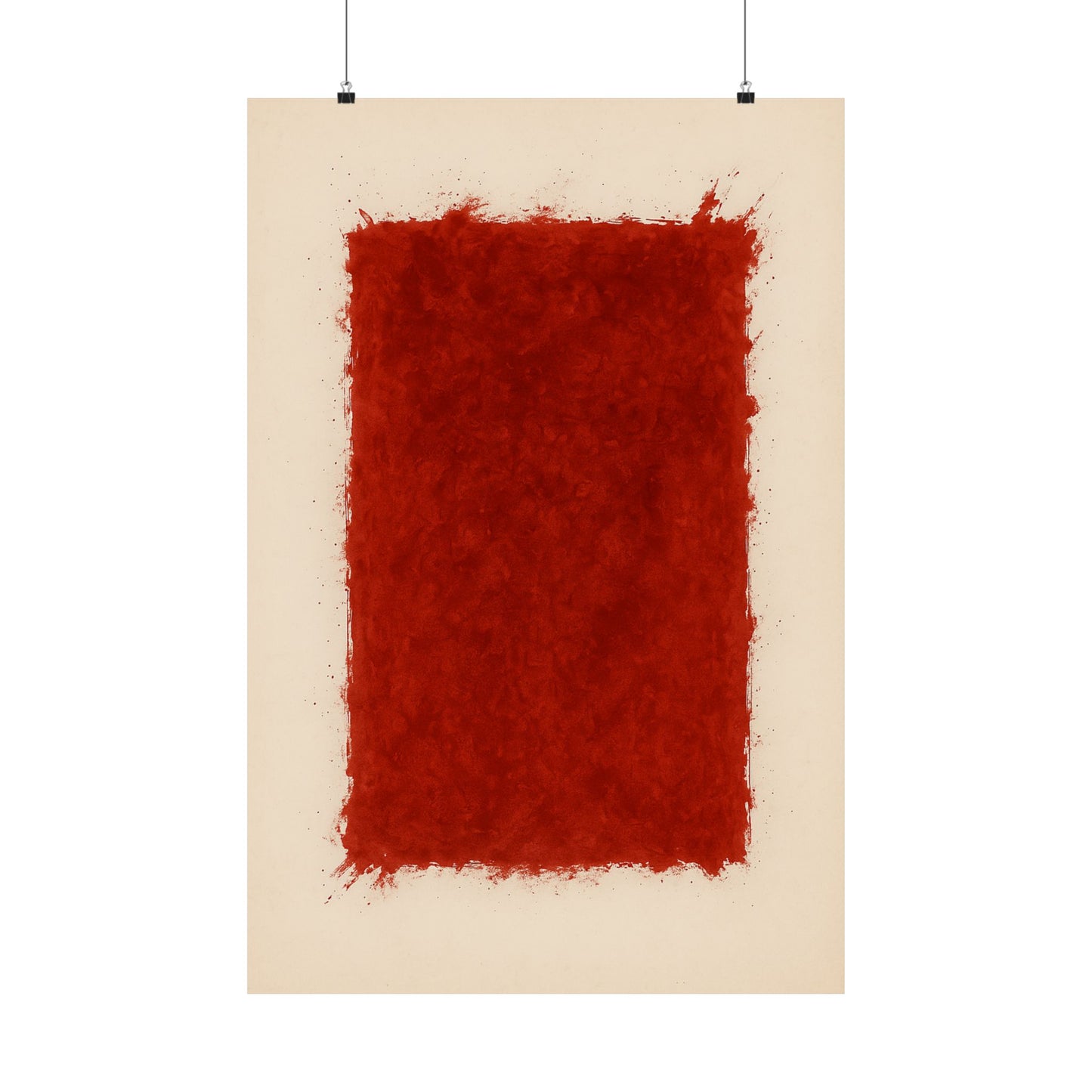 Red Abstract Texture Art Poster