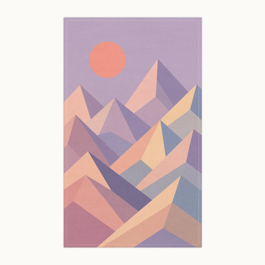 Mauve Peaks Tea Towel