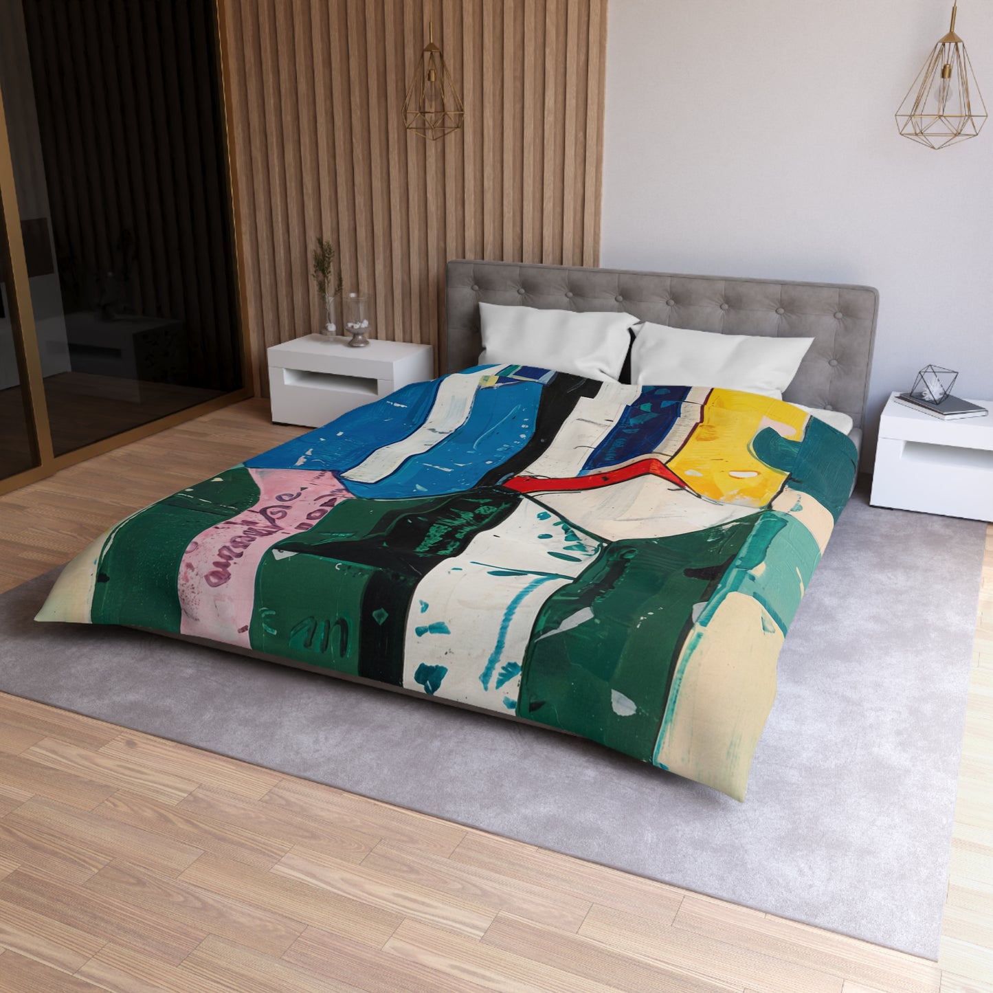 Harbour Blocks Microfiber Duvet Cover