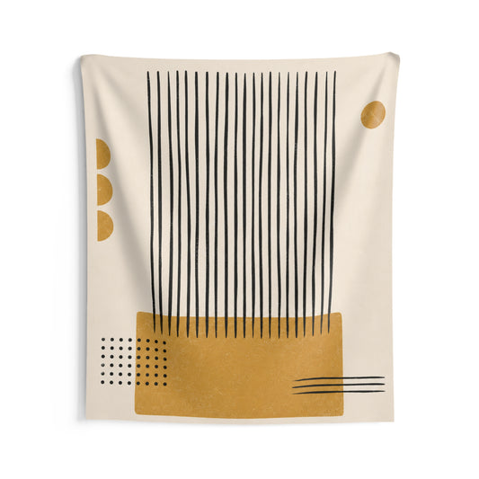 Ochre Cadence Wall Tapestry