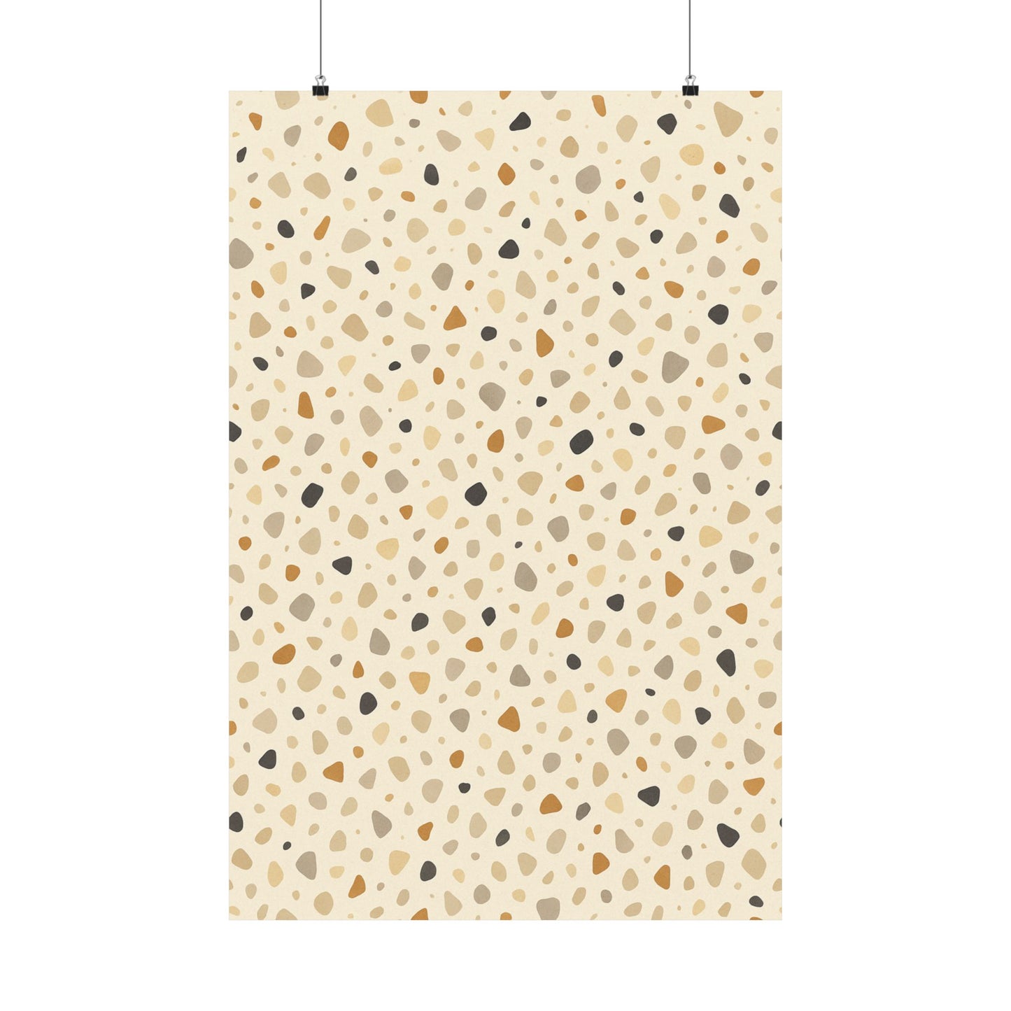 Warm Cream Terrazzo Art Poster