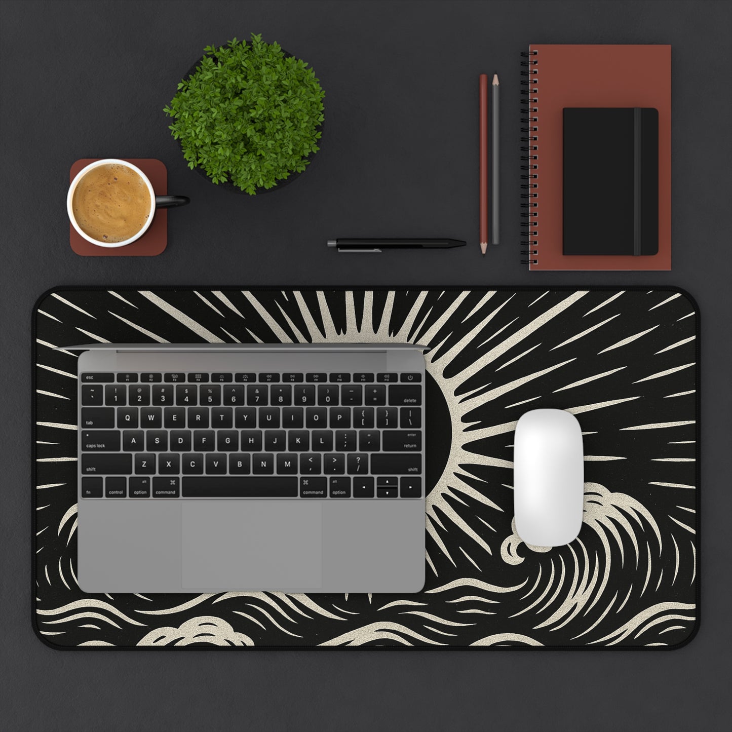 Sun And Waves Desk Mat