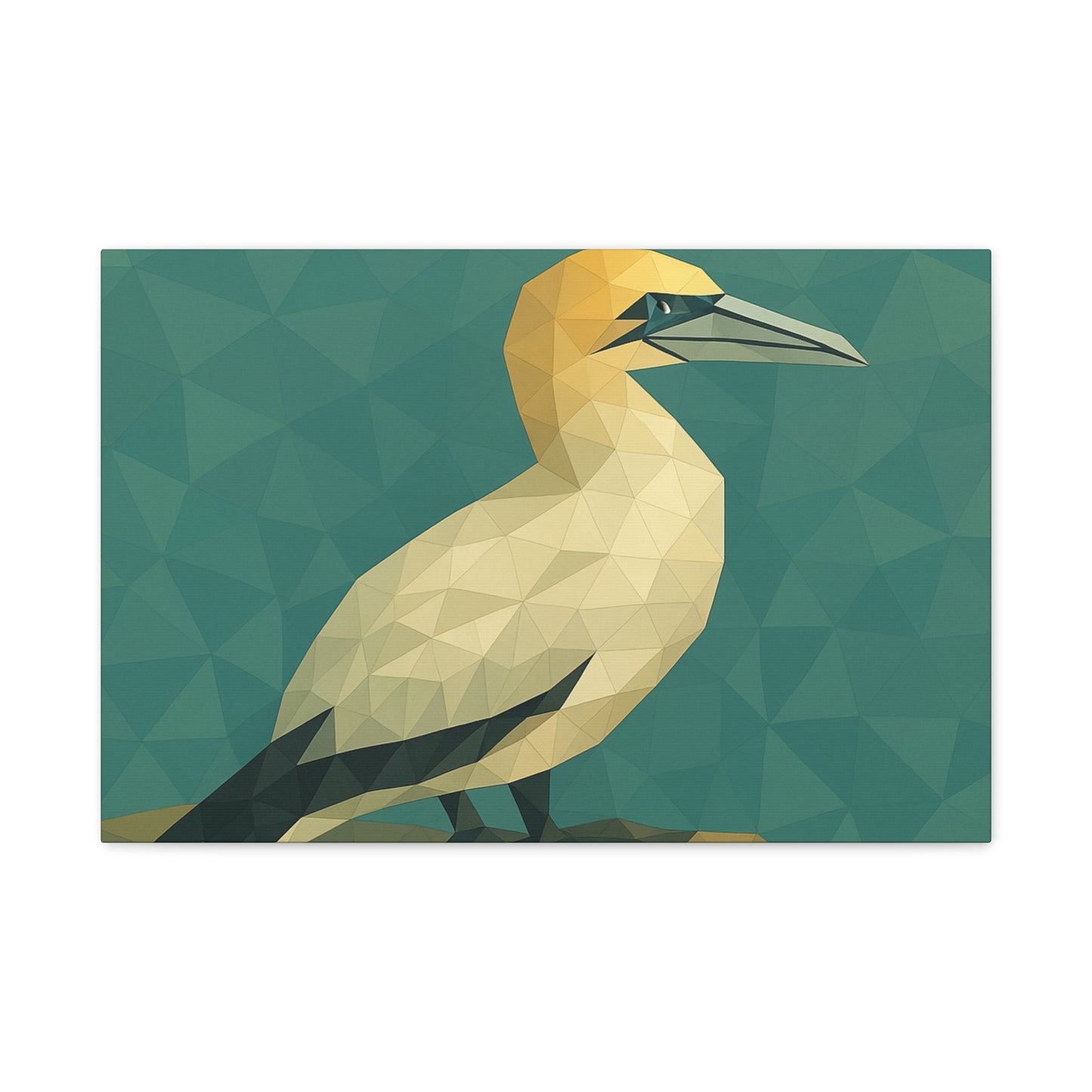 Geometric Bird Art Stretched Canvas Wall Art
