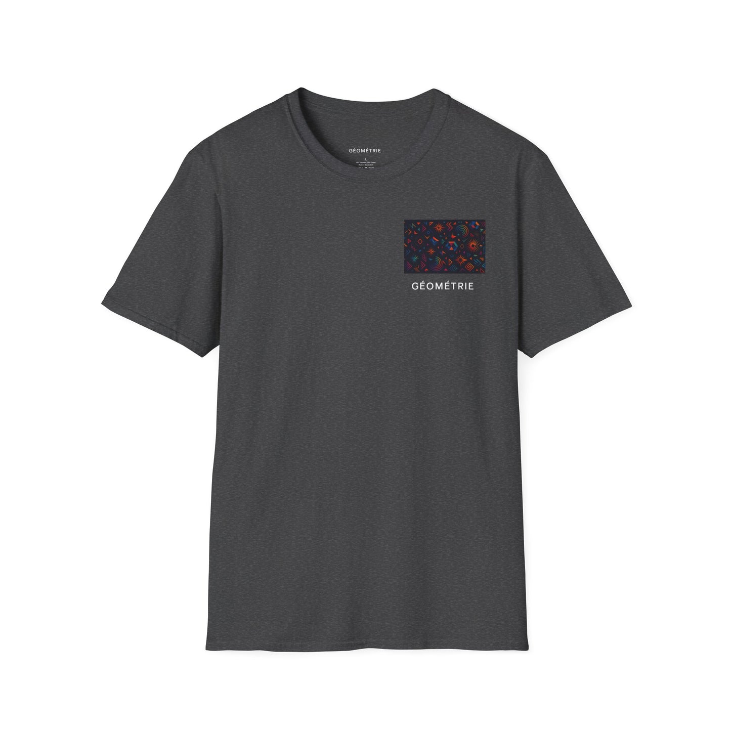 Geo Pattern Unisex Softstyle T-Shirt | Casual Everyday Tee, Graphic Shirt, Gift for Him/Her, Trendy Wear, Artsy Style (Pattern 06)
