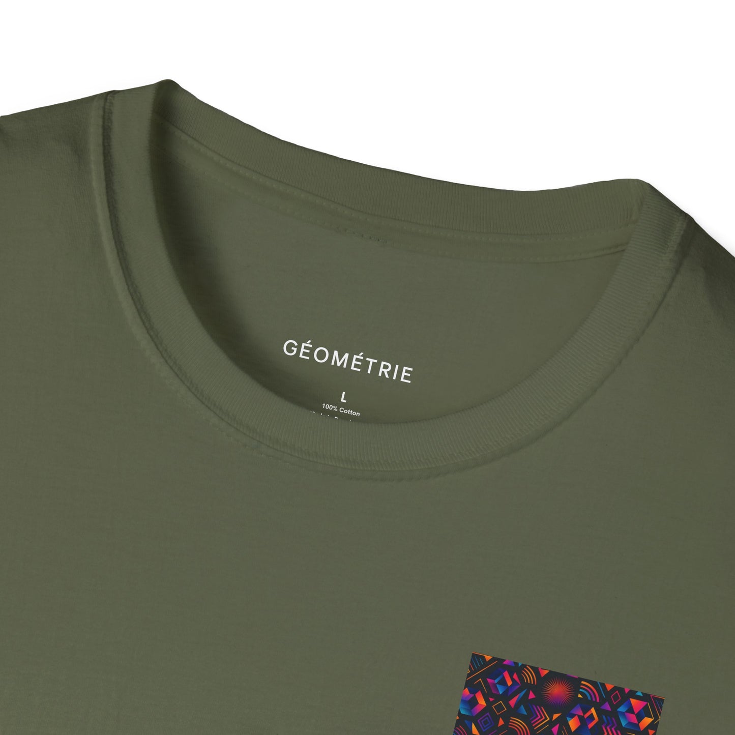 Geo Pattern Unisex Softstyle T-Shirt | Casual Everyday Tee, Graphic Shirt, Gift for Him/Her, Trendy Wear, Artsy Style (Pattern 05)