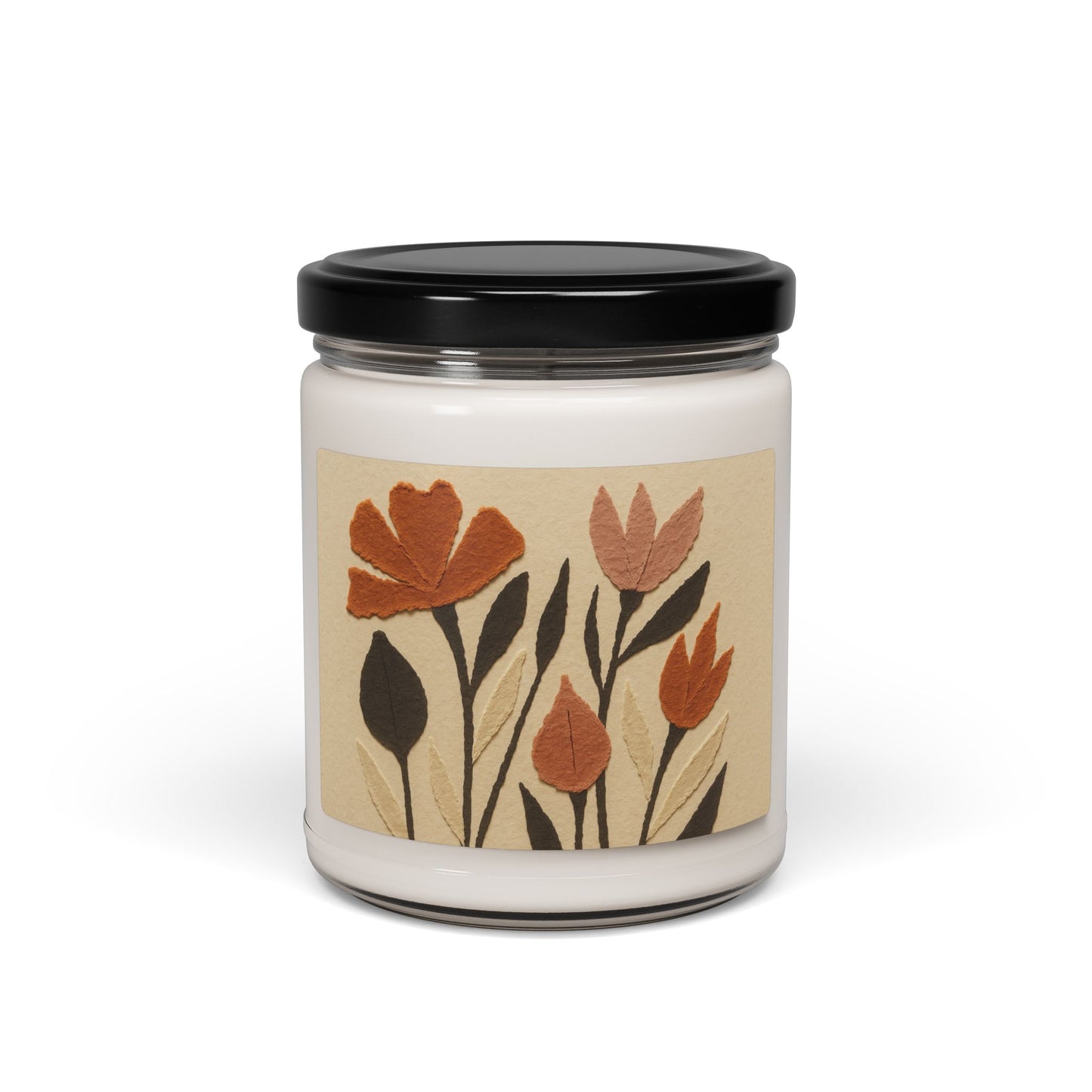 Torn Paper Blossoms Soy Candle