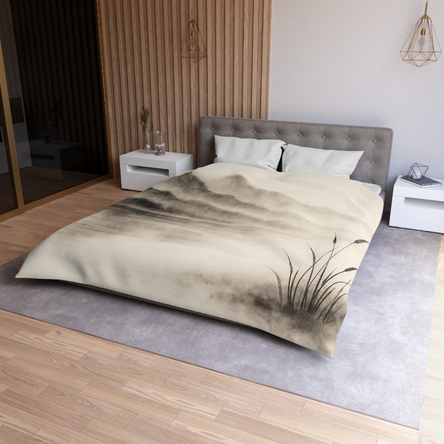 Serene Misty Microfiber Duvet Cover