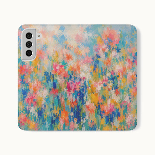 Chromatic Meadow Vegan Leather Flip Case
