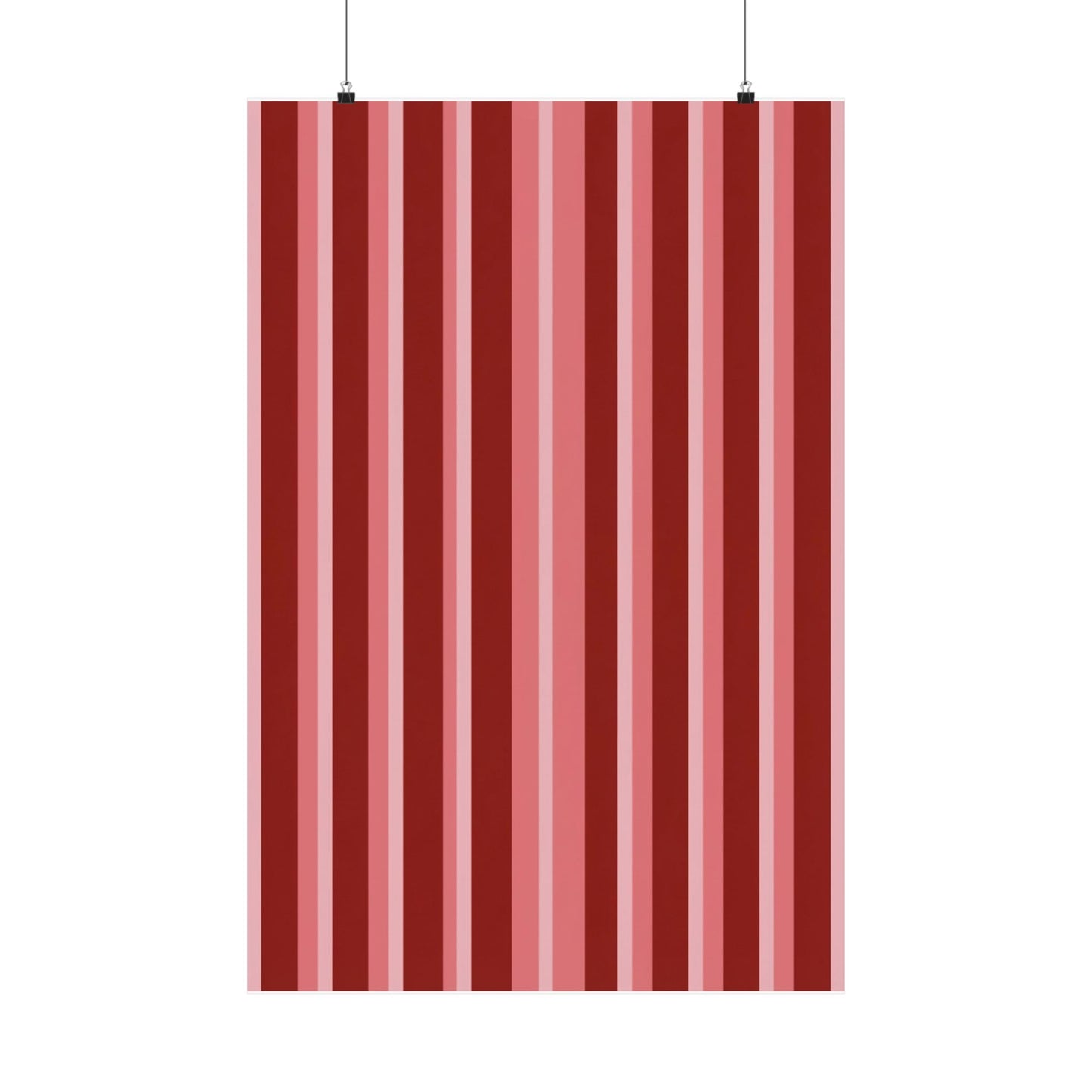 Raspberry Pinstripe Art Poster