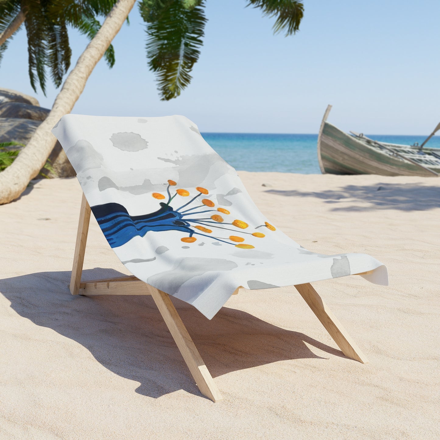 Blue Vase Beach Towel